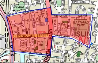 Dispersal zone map shade