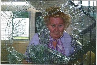 Gloria broken window
