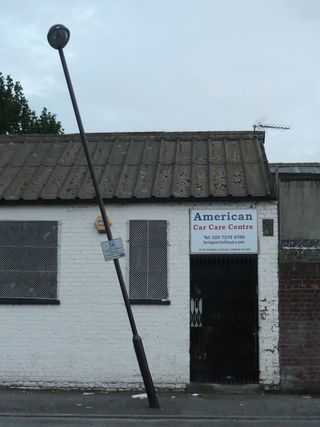 Lamp post worse for wear Randell's Road