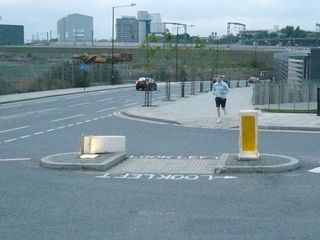 Bollard knocked over Randell's Road